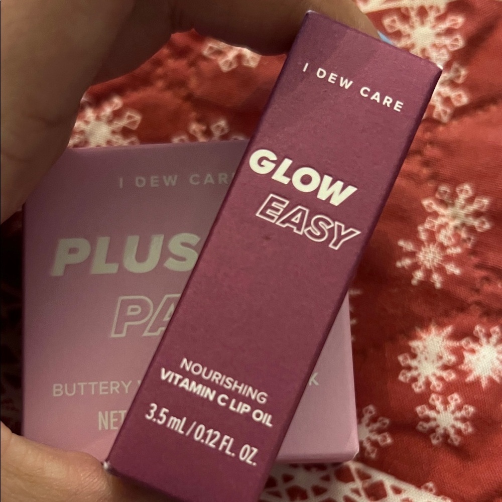 I Dew Care Glow Plug Vitamin C Lip Oil & Mask Duo - Pink - Picture 6 of 14